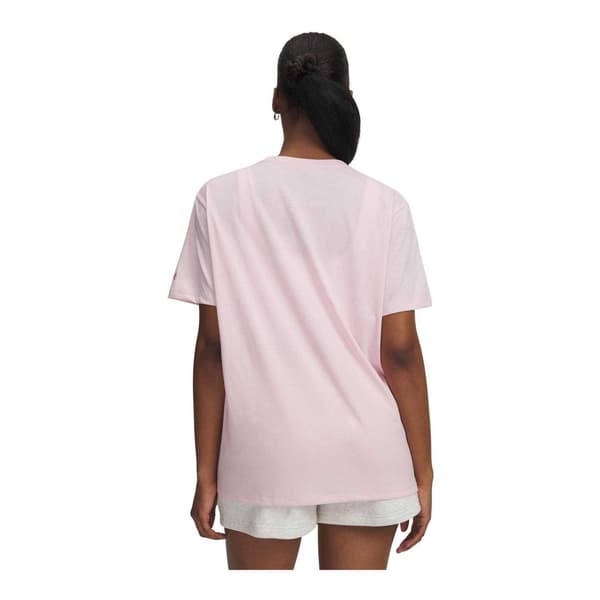 Under Armour Dam/Dam Rival Chest Logo Oversized T-shirt 8 Pink 8 UK