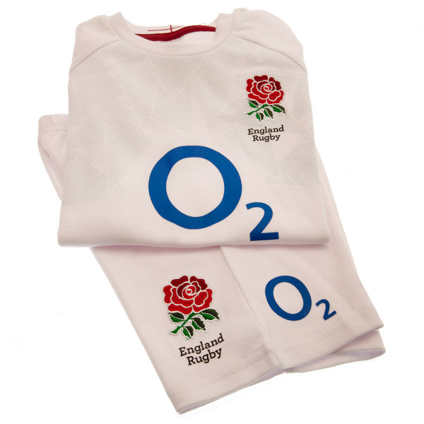 England RFU Baby Home Kit T-shirt & shorts Set 12-18 månader Whi White 12-18 Months