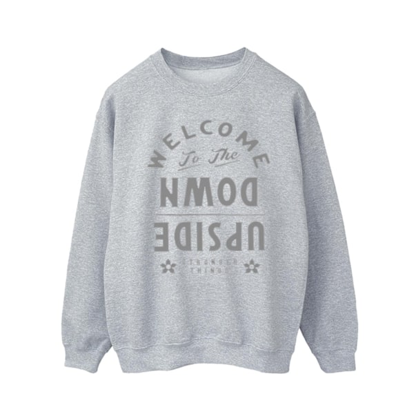 Netflix Herr Stranger Things Välkommen Till Upside Down Sweatshirt Sports Grey 3XL