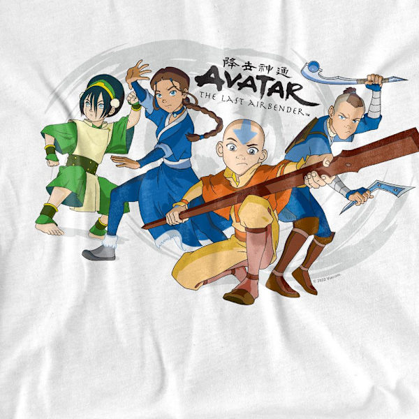 Avatar: The Last Airbender Herr T-Shirt Grupp 4XL Vit White 4XL
