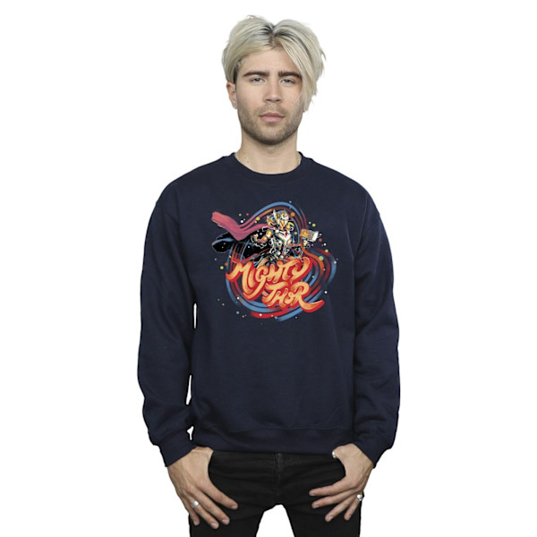 Marvel Herr Thor Love And Thunder Mighty Thor Swirl Sweatshirt Navy Blue M