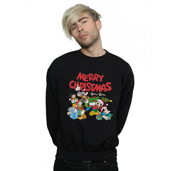 Disney Herr Mickey And Friends Winter Wishes Sweatshirt S Svart Black S