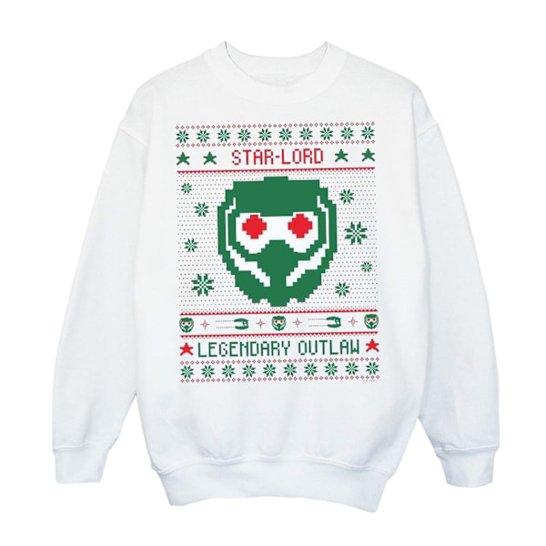 Marvel Boys Guardians Of The Galaxy Vol. 2 Star Lord Fair Isle White 7-8 Years