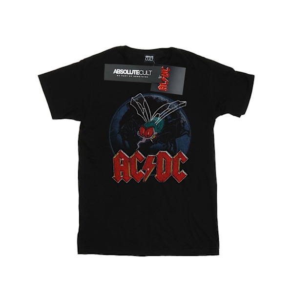 AC/DC Dam/Kvinnor Fly On The Wall Bomull Boyfriend T-Shirt S Black S