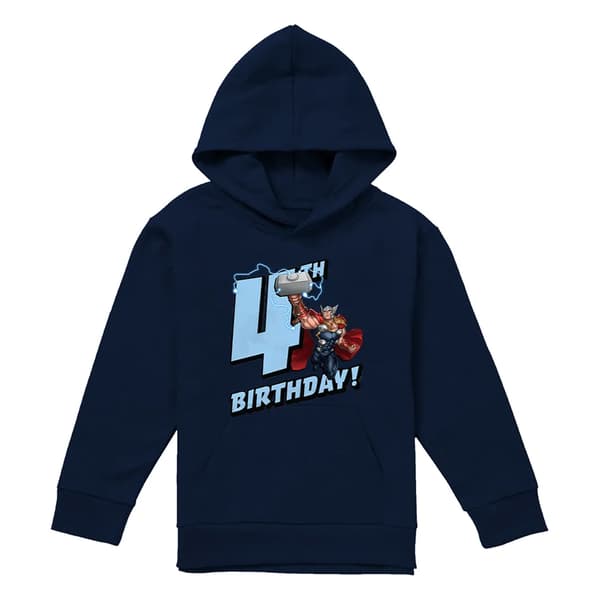 Marvel Barn/Barn Thor 4-årsdag Huvtröja 9-11 År Marinblå Navy 9-11 Years
