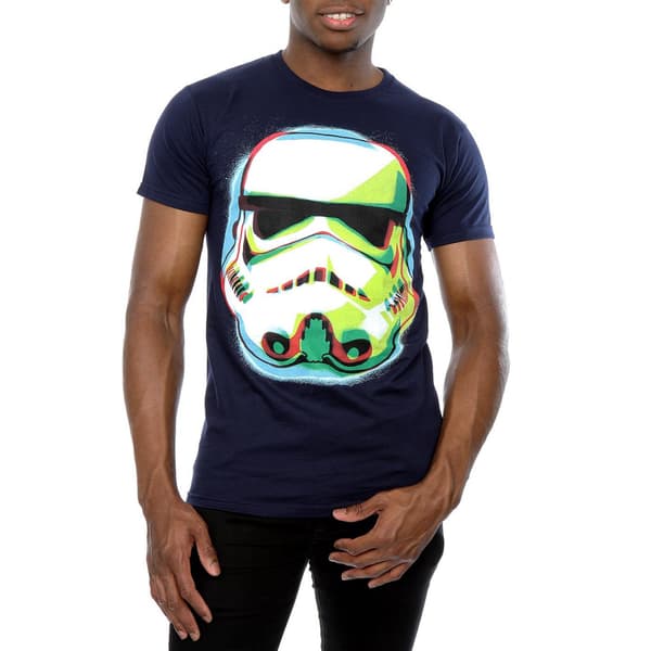 Star Wars Herr Stormtrooper Command Graffiti T-Shirt L Deep Nav Deep Navy L
