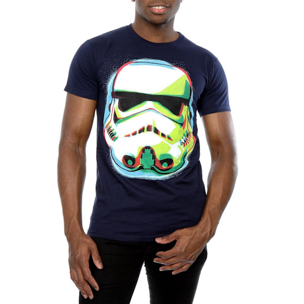 Star Wars Stormtrooper Command Graffiti T-shirt M Deep Nav för män Deep Navy M