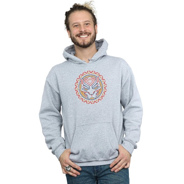 Marvel Herr Svart Panter Tribal Panther Icon Hoodie L Sports G Sports Grey L