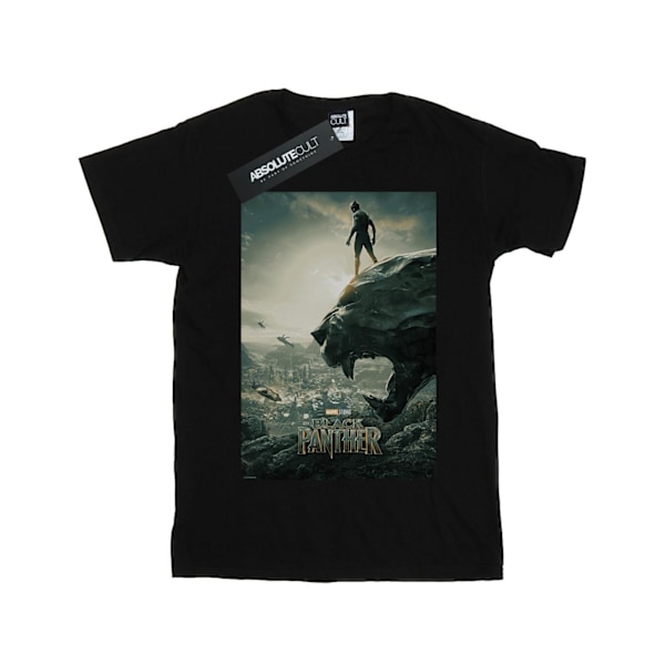 Marvel Boys Black Panther Poster T-Shirt 7-8 år Svart Black 7-8 Years