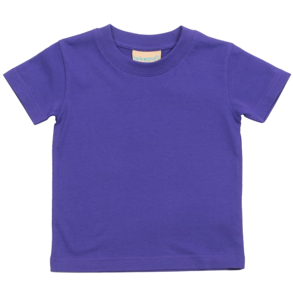 Larkwood Baby/Childrens Crew Neck T-Shirt / Skolkläder 6-12 Pur Purple 6-12