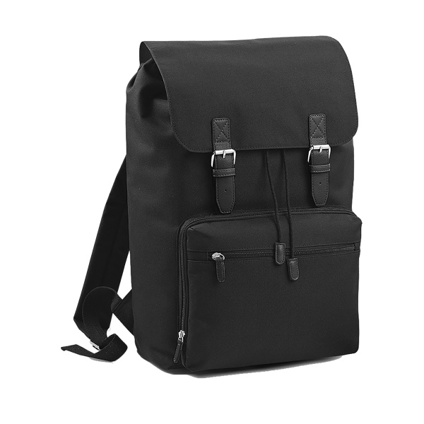 Bagbase Heritage Laptop Backpack Bag (Upp till 17-tums bärbar dator) En Black/Black One Size