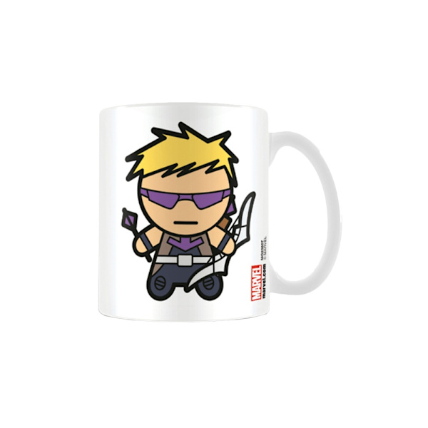 Marvel Kawaii Hawkeye Mug En Storlek Vit White One Size