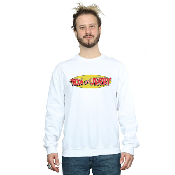 Tom And Jerry Herr Inline Logo Sweatshirt XXL Vit White XXL