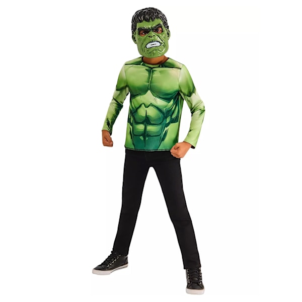 Hulk Barn/Barn Reversibel Kostymtopp 7-8 År Grön/Röd Green/Red 7-8 Years