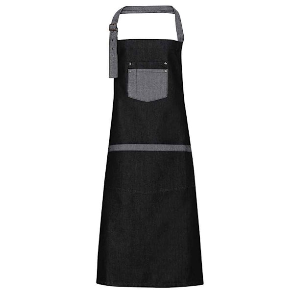 Premier Unisex Vuxen Domain Full Apron En Storlek Svart Denim Black Denim One Size