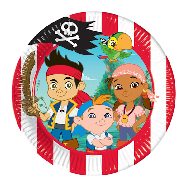 Jake och piraterna i landet Ingenstans festtallrikar (8-pack) One Si Multicoloured One Size