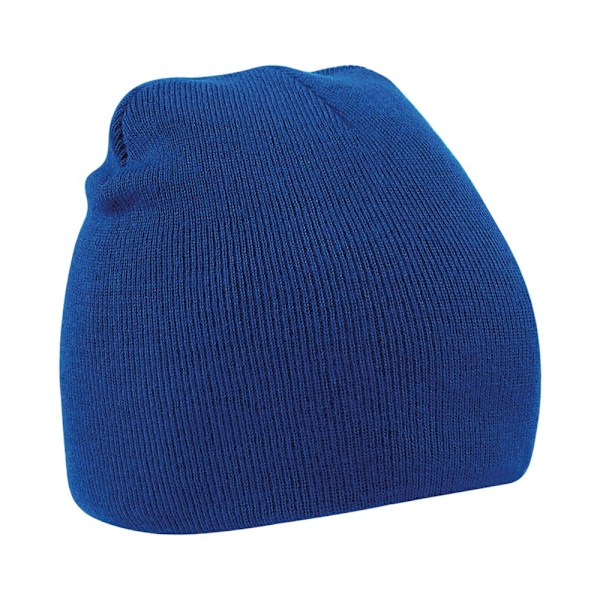 Beechfield Enfärgad Basic Stickad Vintermössa En Storlek Ljus Bright Royal Blue One Size