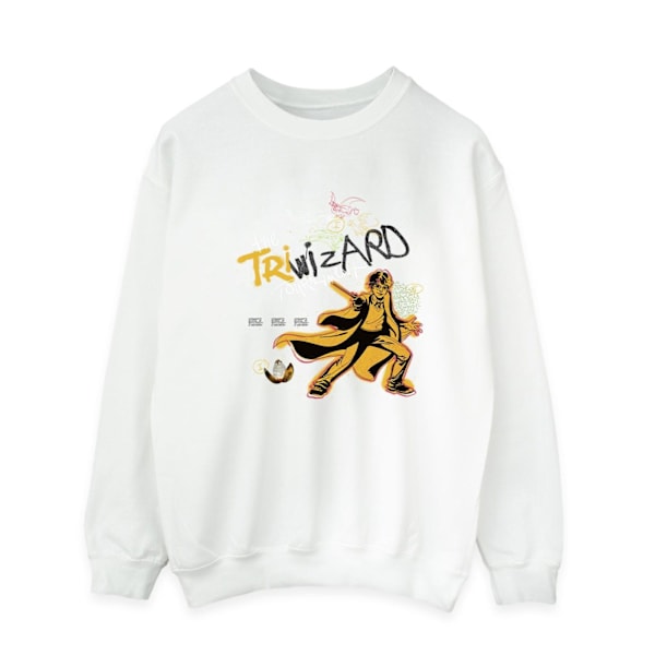 Harry Potter Triwizard Poster Sweatshirt för män, 4XL, vit White 4XL