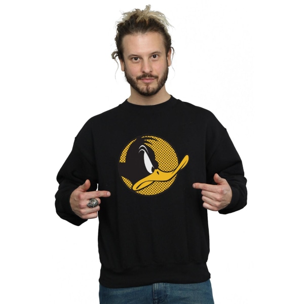 Looney Tunes Mens Daffy Duck Dotted Profile Sweatshirt 3XL Svart Black 3XL