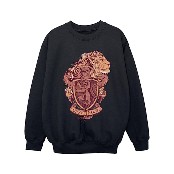 Harry Potter T-shirt för flickor Gryffindor Sketch Crest 5-6 år Black 5-6 Years