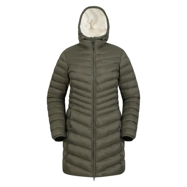 Mountain Warehouse Dam/Dam Florence Vadderad med Fuskpälsfoder Khaki Green 14 UK