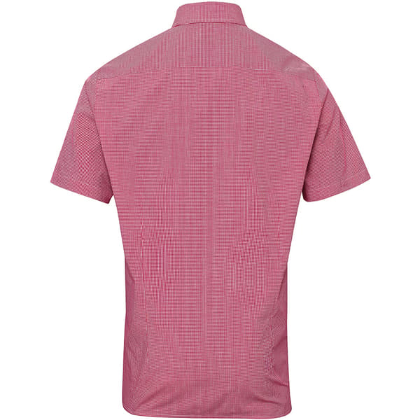 Premier herr Gingham kortärmad skjorta L röd/vit Red/White L
