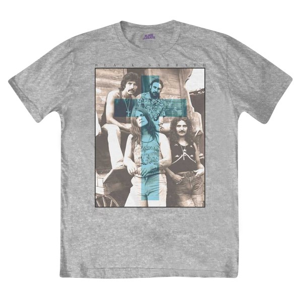 Black Sabbath Unisex Adult Cross T-Shirt M Grå/Blå Grey/Blue M