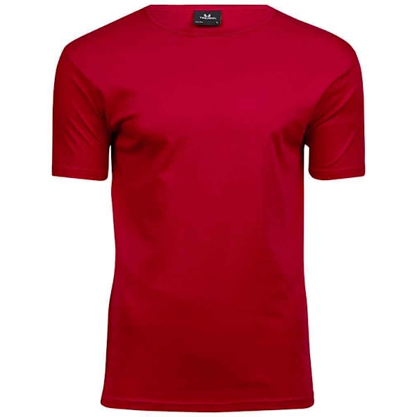 Tee Jays Interlock T-shirt för män L Röd Red L