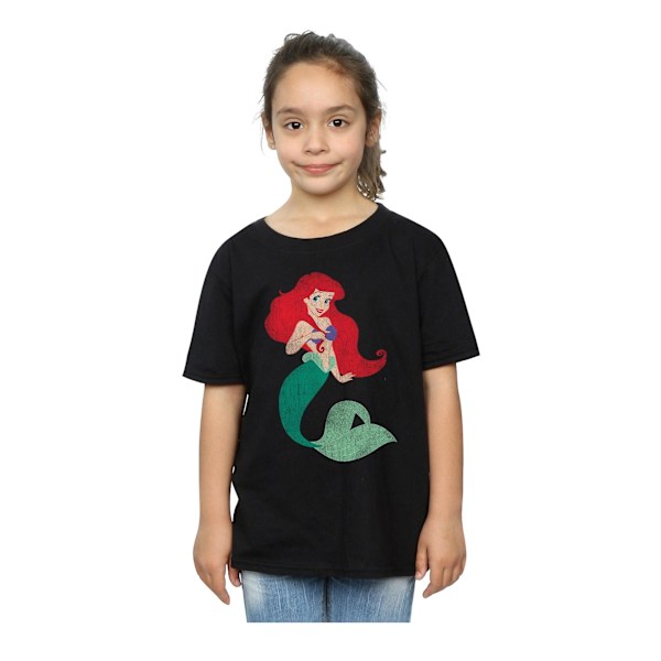 Disney Princess Girls Ariel Bomull Klassisk T-shirt 9-11 År B Black 9-11 Years