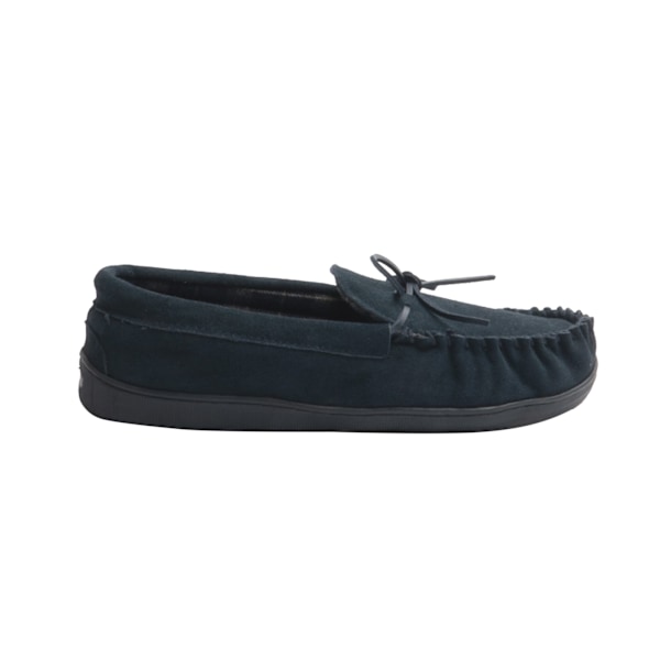 Sleepers herr Adie äkta mockasinslippers 7 UK marinblå Navy Blue 7 UK