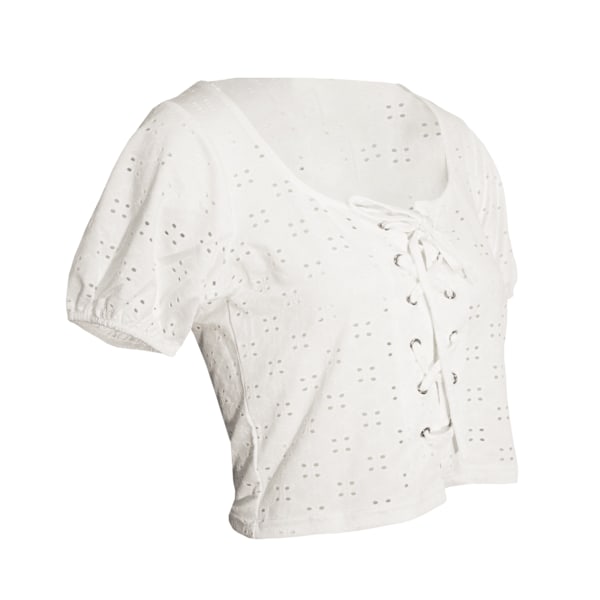 Brave Soul Dam/Kvinnor Tessa Broderie Anglaise Spetsgenomtröja White XS