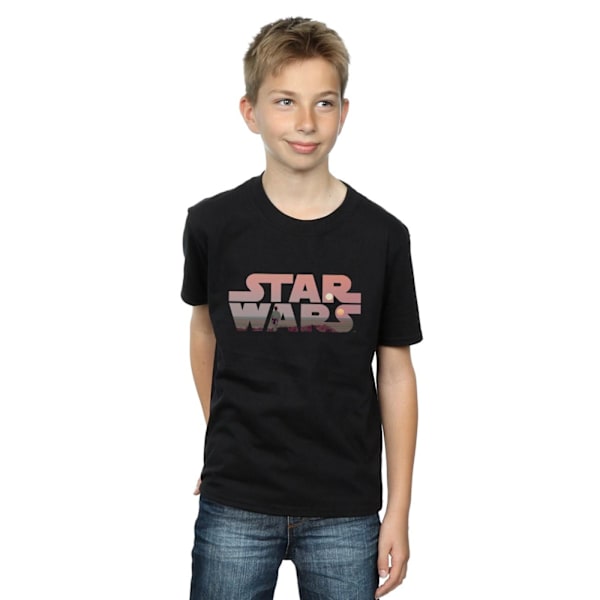 Star Wars Boys Tatooine Logo T-Shirt 7-8 år Svart Black 7-8 Years