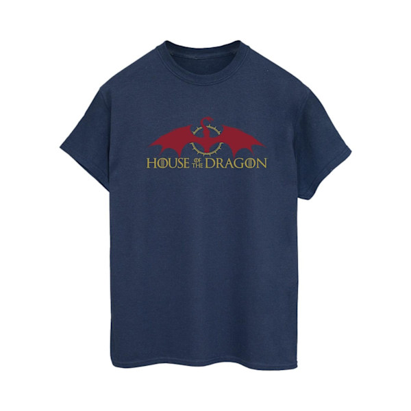 Game Of Thrones: House Of The Dragon Dam/Kvinnors Dragon Logo Navy Blue M