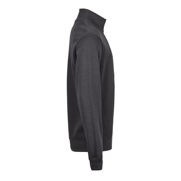Tee Jays Herr Ribbad Interlock Half Zip Sweatshirt 3XL Mörkgrå Dark Grey 3XL