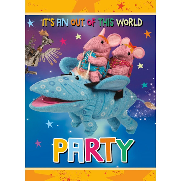 Clangers It´s An Out Of This World Inbjudningar (Paket med 8) En Blue/Yellow One Size