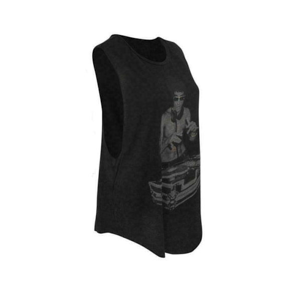 BNA78 Dam/Kvinnor Gung Fu Scratch Bruce Lee Tank Top M Svart Black M