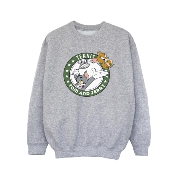 Tom And Jerry Girls Tennis Ready To Play Sweatshirt 12-13 År Sports Grey 12-13 Years