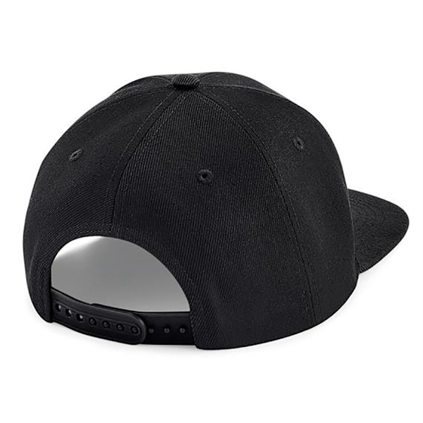 Beechfield 6 Panel Snapback Cap One Size Svart Black One Size