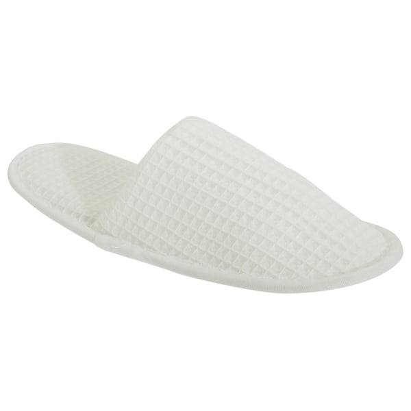 Handduk City Unisex Våffelmule Stängda Tofflor 4-7 Vita White 4-7