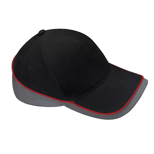 Beechfield Teamwear Competition Cap One Size Svart/Grafit/Klassisk Röd Black/Graphite/Classic Red One Size