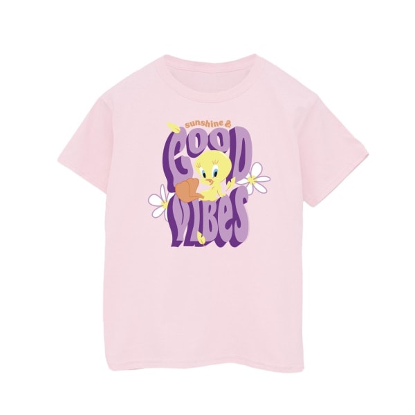 Looney Tunes Girls Tweeday Sunshine & Good Vibes Bomull T-shirt Baby Pink 12-13 Years