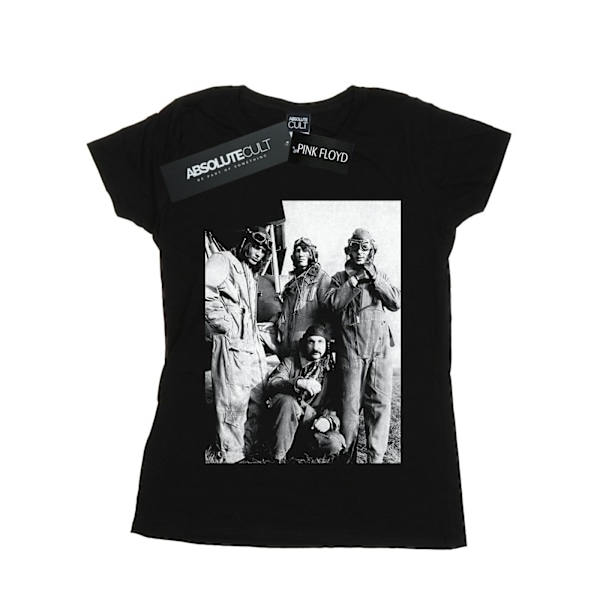 Pink Floyd Dam T-shirt i bomull med flygplansfoto för kvinnor/damer, M, svart Black M