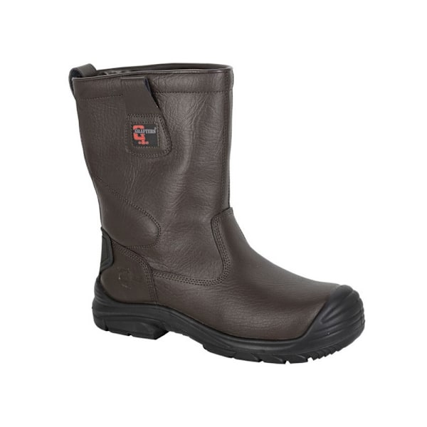 Grafters Herr Action Läder Säkerhet Extra Breda Rigger Stövlar 8 U Brown 8 UK