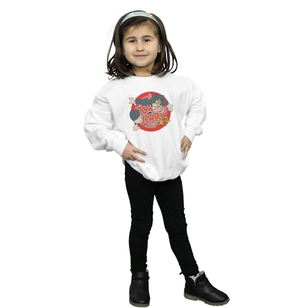 Tom And Jerry Girls Classic Catch Sweatshirt 12-13 år Vit White 12-13 Years