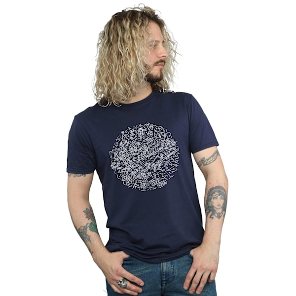 Star Wars Jul Dödsstjärnan T-shirt XXL Marinblå Navy Blue XXL