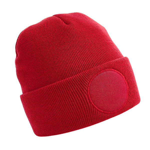 Beechfield Circular Patch Beanie One Size Classic Red Classic Red One Size
