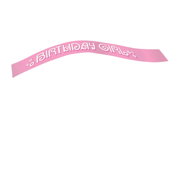 Unik Satin Födelsedagssash En Storlek Rosa Pink One Size