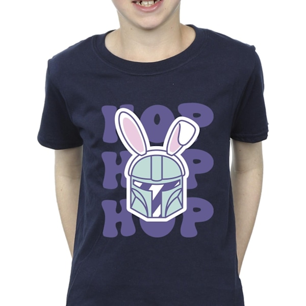 Star Wars Boys The Mandalorian Hop Into Easter T-Shirt 12-13 år Navy Blue 12-13 Years