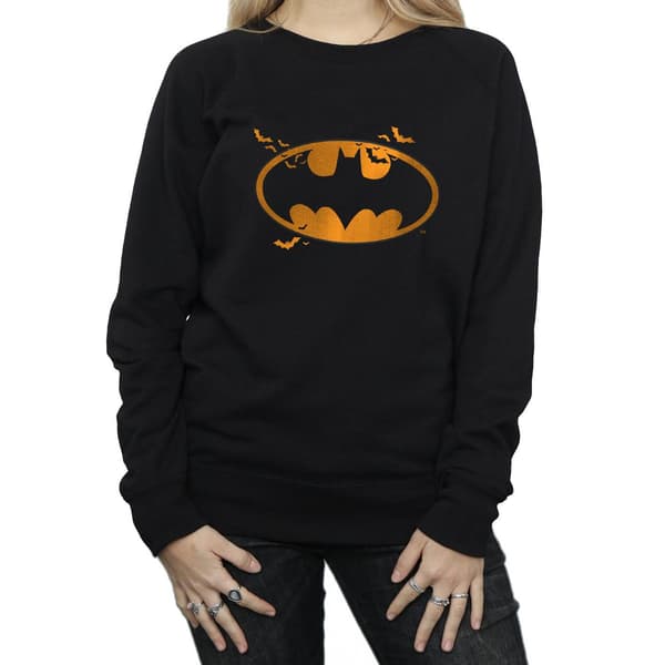 DC Comics Dam/Dam Batman Halloween Logotyp Tröja S Svart Black S