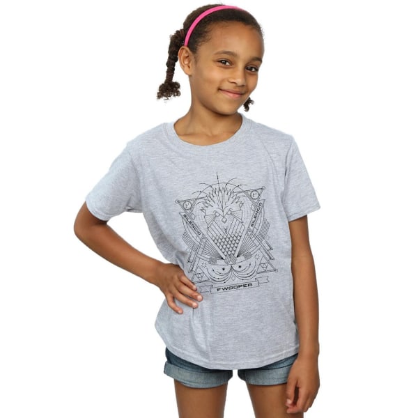 Fantastic Beasts Girls Fwooper Icon T-shirt i bomull 12-13 år Sports Grey 12-13 Years